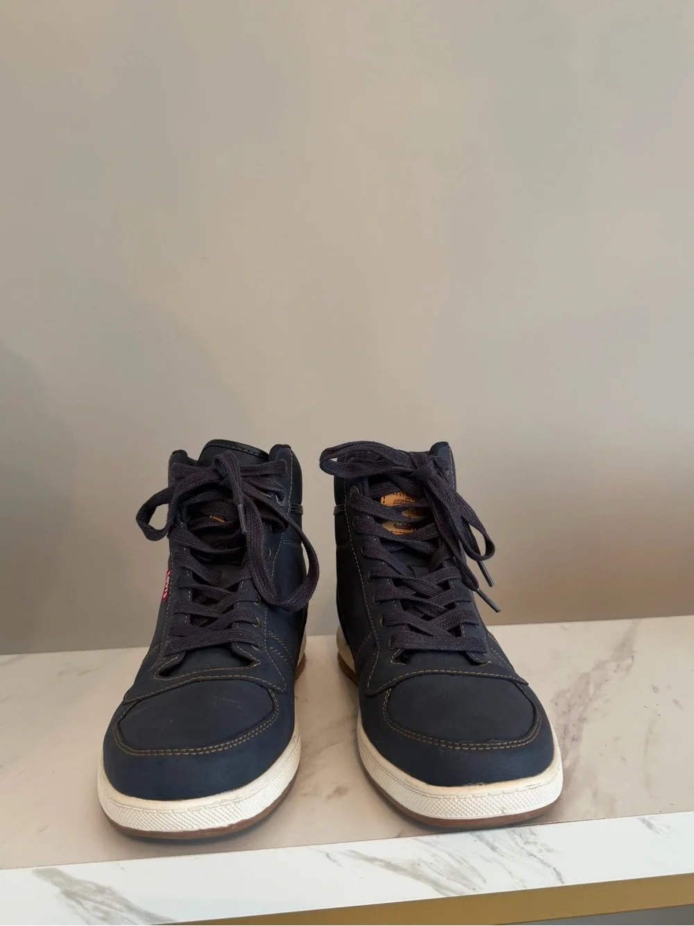 Levi’s Stanton Waxed UL Men's High-Top Sneakers Navy Blue Size 8
